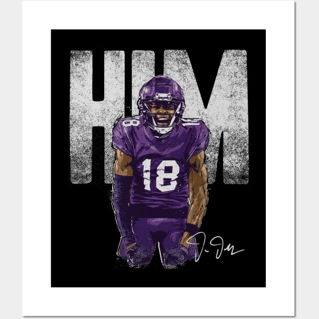 Justin Jefferson Minnesota Him Bold Wall Art by Chunta_Design